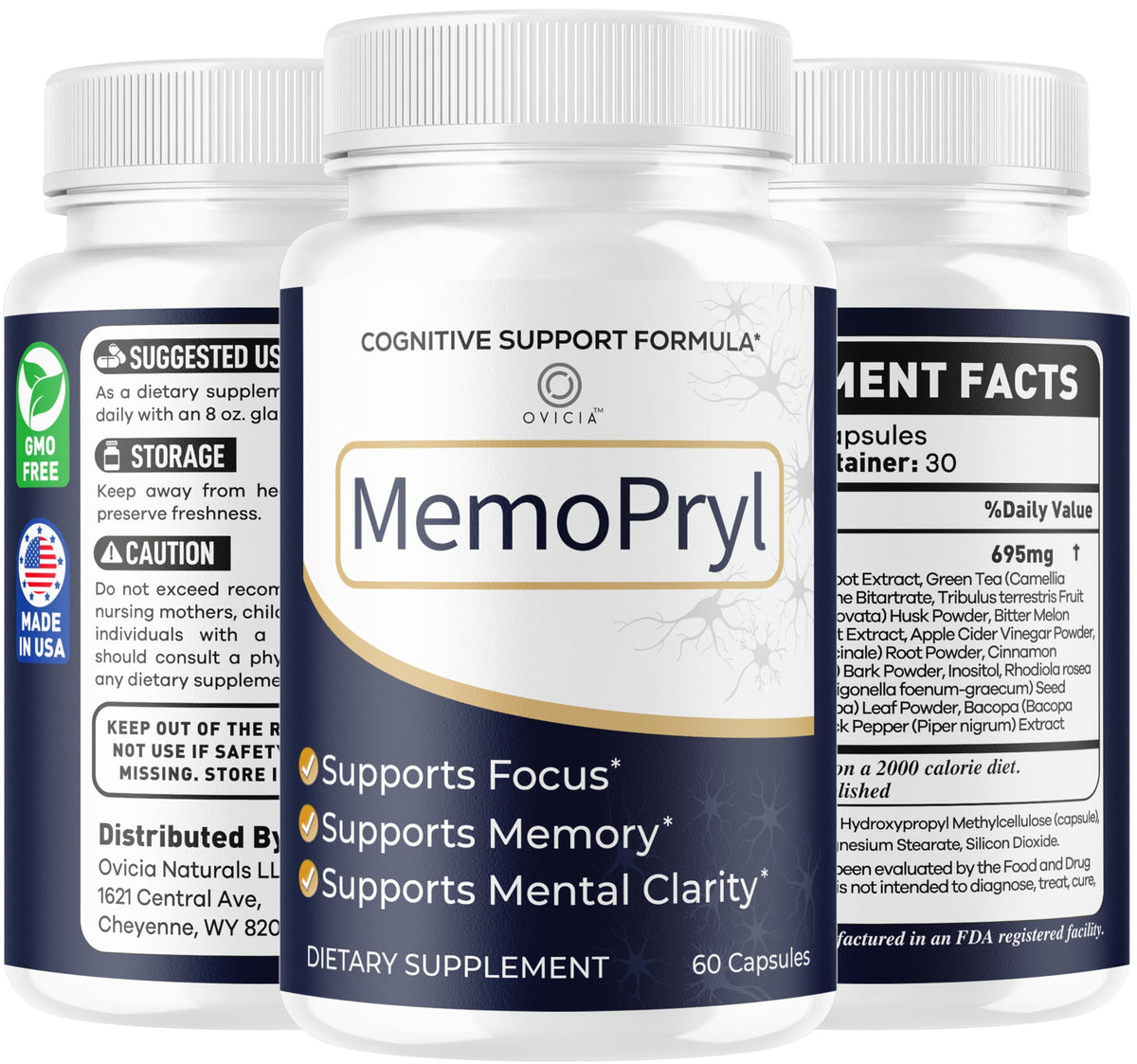 OVICIA Memopryl Capsules 120 gélules sur une table