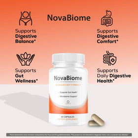 OVICIA NovaBiome Capsules vue latérale avec dosage
