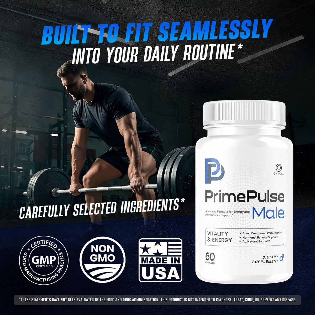 OVICIA Pulse Male Pills ouvertes avec capsules visibles