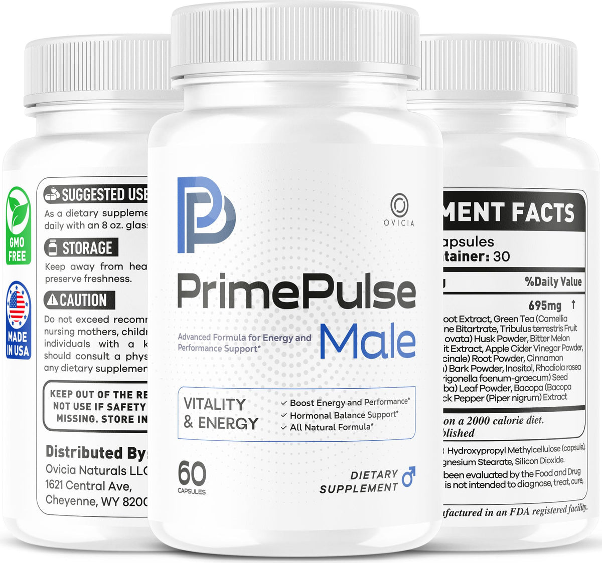 OVICIA Pulse Male Pills sur une table