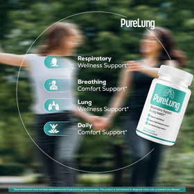 OVICIA PureLung Capsules opened bottle showing capsules