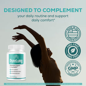 OVICIA PureLung Capsules with a glass of water