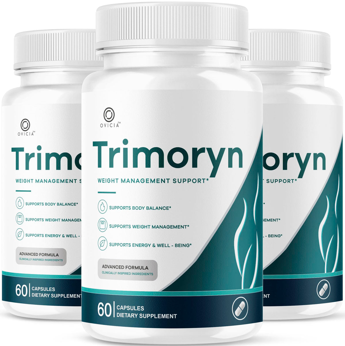 OVICIA Trimoryn Capsules 180 Capsules vue de face dans l'emballage