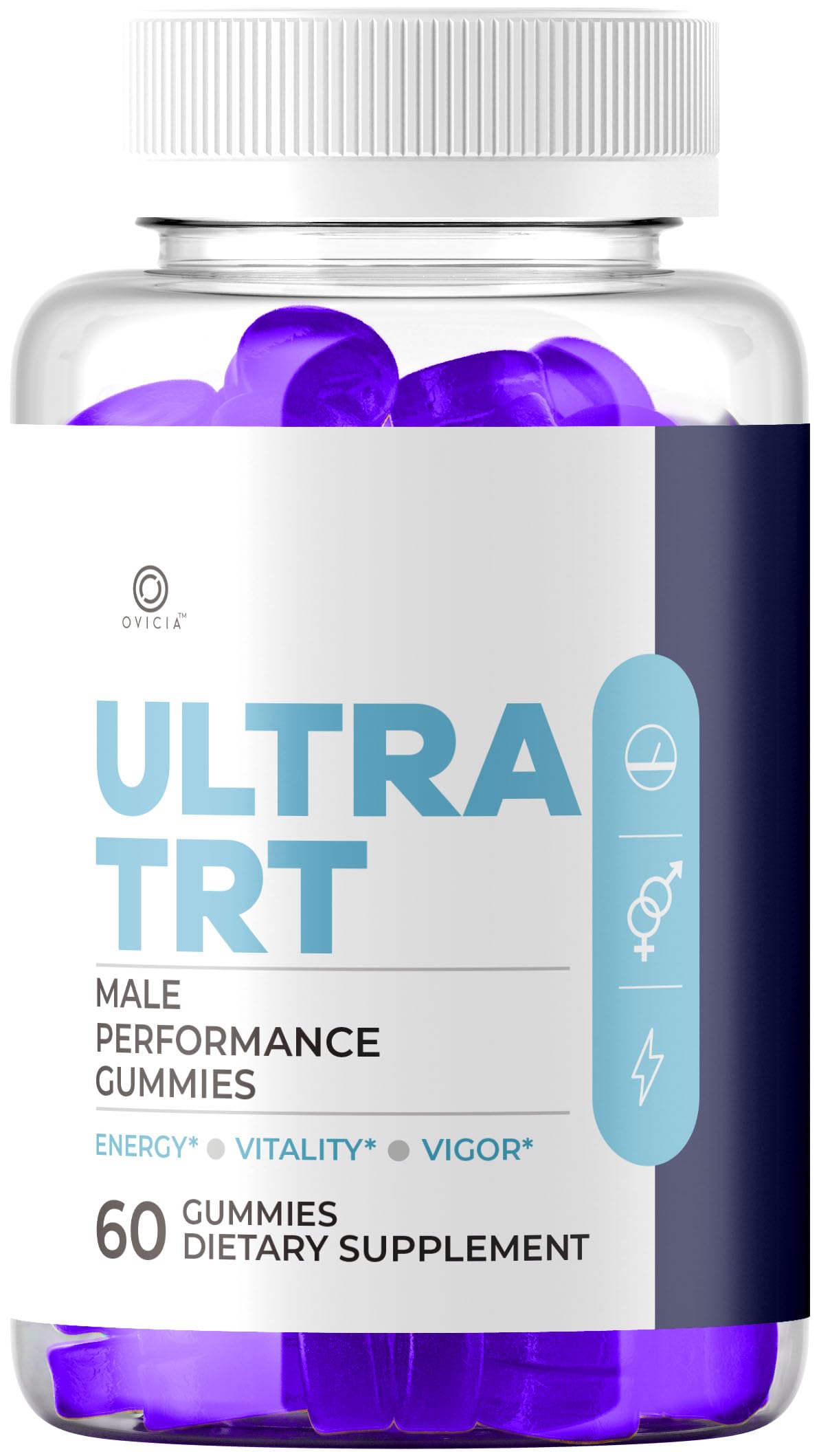 OVICIA Ultra TRT Gummies boîte de 60 gummies vue de face