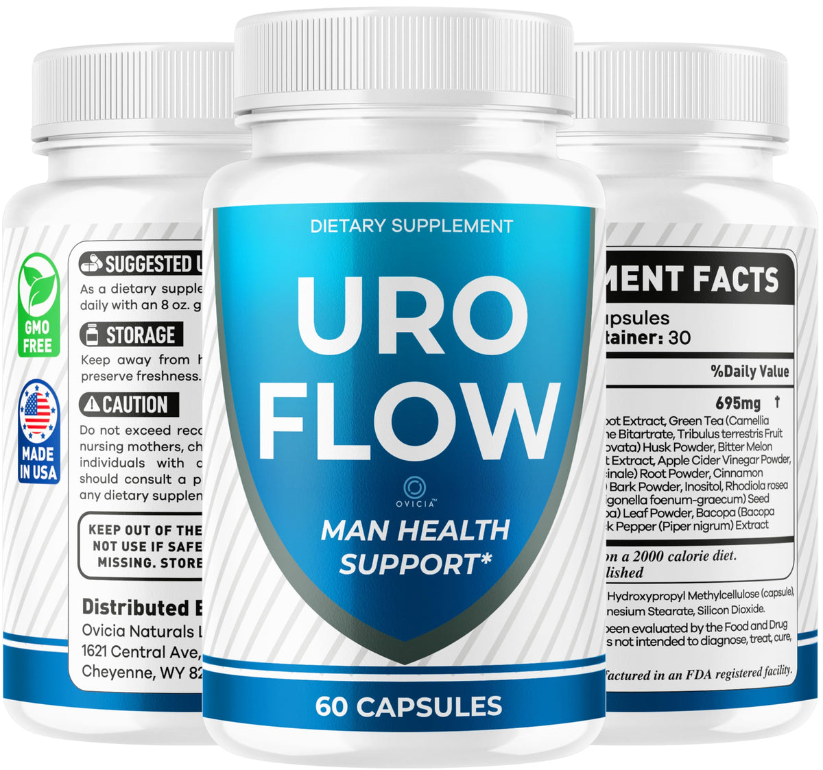 OVICIA UroFlow Capsules 300 gélules sur une table