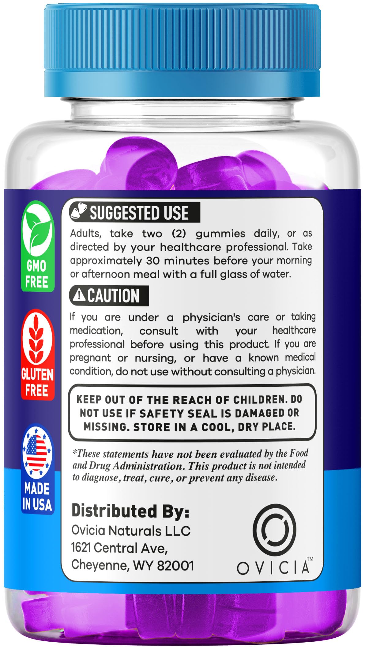 OVICIA Vital Health Gummies ingredients list