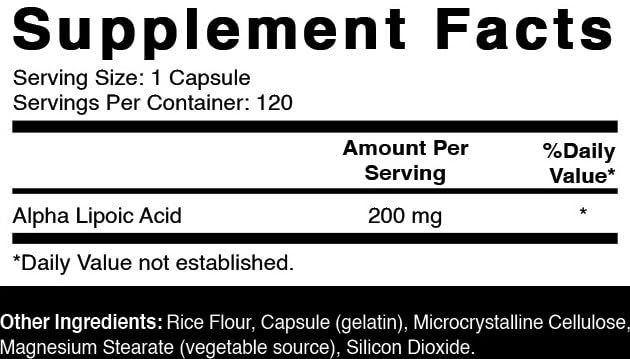 Oxify Acide Alpha-Lipoïque gélules et emballage