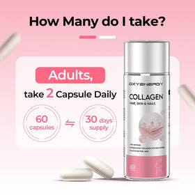 OxyEnergy capsules de collagène en gros plan