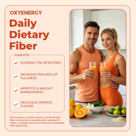 OxyEnergy Poudre de Fibres sachets dans un sac de voyage