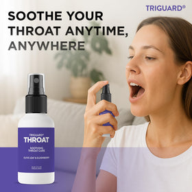 Oxygen Nutrition TriGuard Spray pour la Gorge 2 oz mise en situation