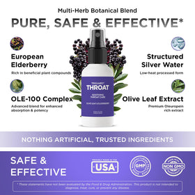 Oxygen Nutrition TriGuard Spray pour la Gorge 2 oz packaging
