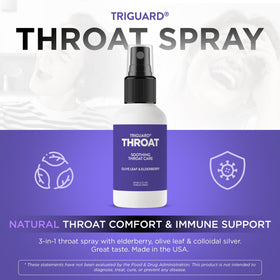 Oxygen Nutrition TriGuard Spray pour la Gorge 2 oz vue latérale
