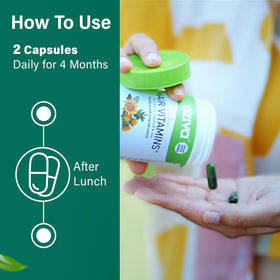 OZIVA Cheveux Végétaux capsules avec ingrédients clés autour
