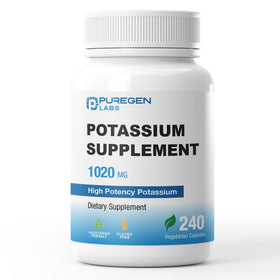P Puregen Labs Bicarbonate de Potassium 1020 mg capsules végétariennes