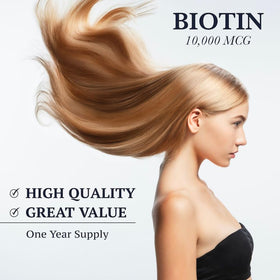 P Puregen Labs Biotine 10 000 MCG avec des ingrédients naturels