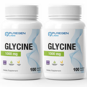 P Puregen Labs Glycine 1000mg capsules végétariennes vue de face