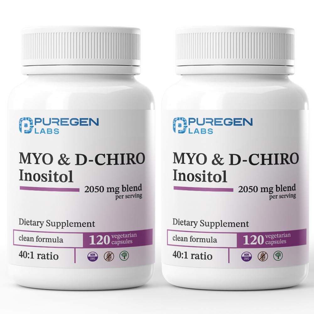 P Puregen Labs Inositol 2050mg 240 capsules végétales, vue de face