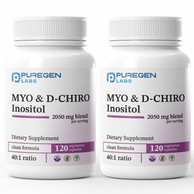 P Puregen Labs Inositol 2050mg 240 capsules végétales, vue de face