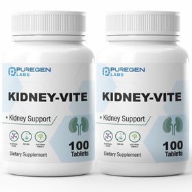 P Puregen Labs Kidney-Vite 200 comprimés, emballage avant