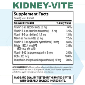 P Puregen Labs Kidney-Vite, vue latérale du flacon