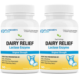 P Puregen Labs Lactase Enzyme 3000 FCC 180 comprimés, vue de face