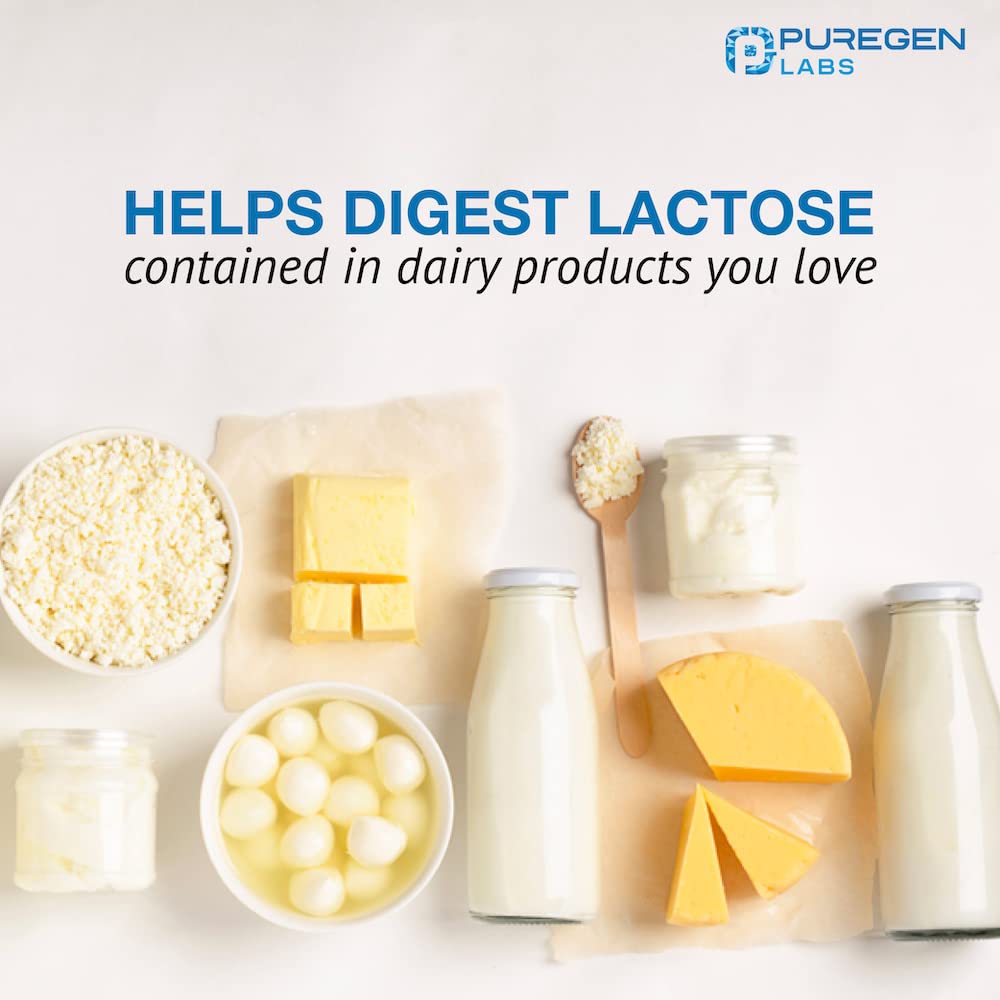 P Puregen Labs Lactase Enzyme 3000 FCC 270 comprimés dans un cadre de vie