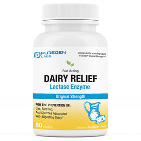 P Puregen Labs Lactase Enzyme 3000 FCC 90 comprimés, vue de face