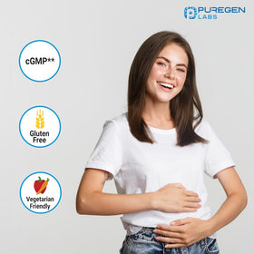 P Puregen Labs Lactase Enzyme 9000 FCC, arrière de l'emballage