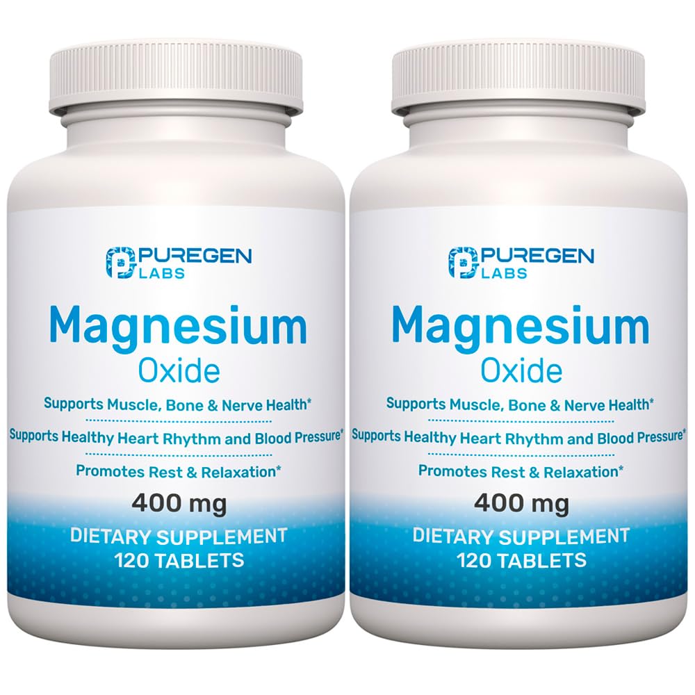 P Puregen Labs Magnésium Oxyde 400mg paquet avant