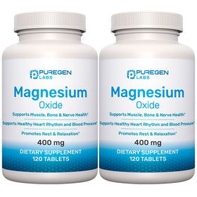 P Puregen Labs Magnésium Oxyde 400mg paquet avant