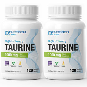 P Puregen Labs Taurine 1000mg 240 capsules végétales, vue avant