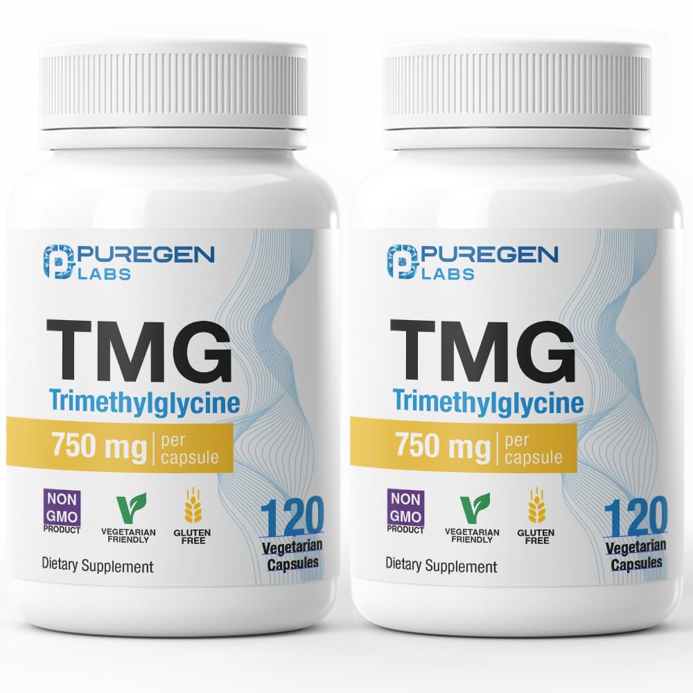 P Puregen Labs TMG 750 mg capsules végétariennes en boîte