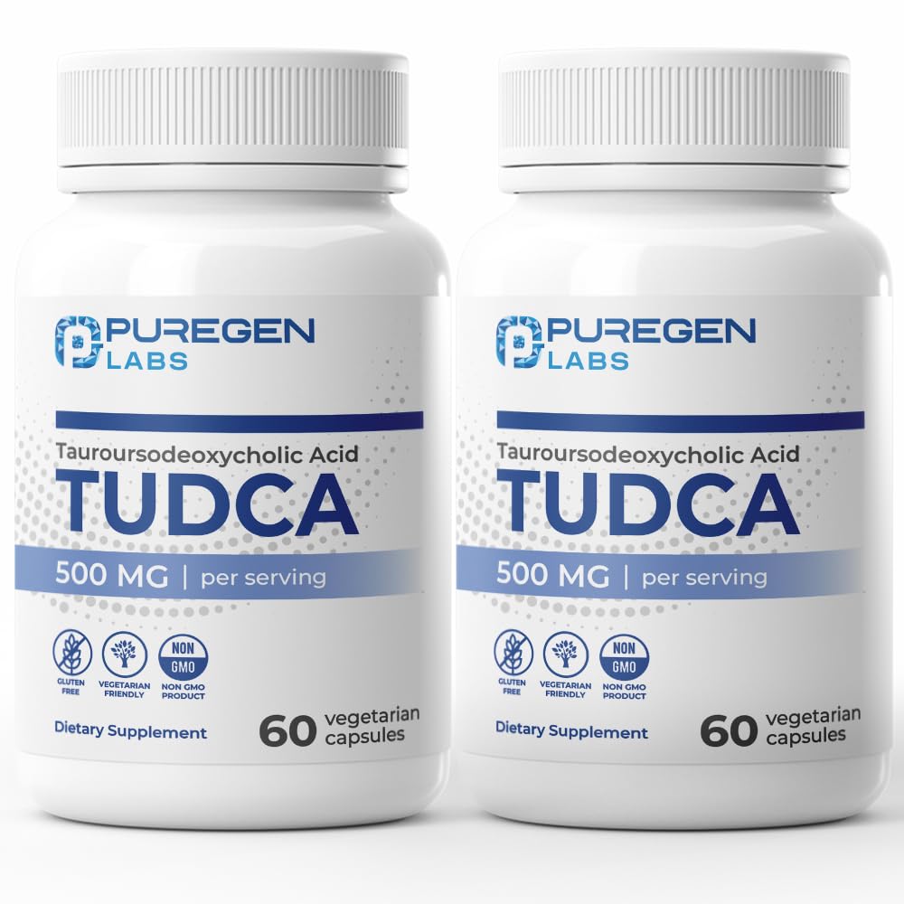 P Puregen Labs TUDCA 500mg capsules végétales, vue de face