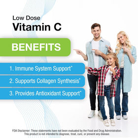 P Puregen Labs Vitamine C 250 MG comprimés sur une table