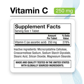 P Puregen Labs Vitamine C 250 MG emballage