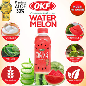 Pack de 10 bouteilles de OKF Boisson à la Pastèque et Aloe Vera