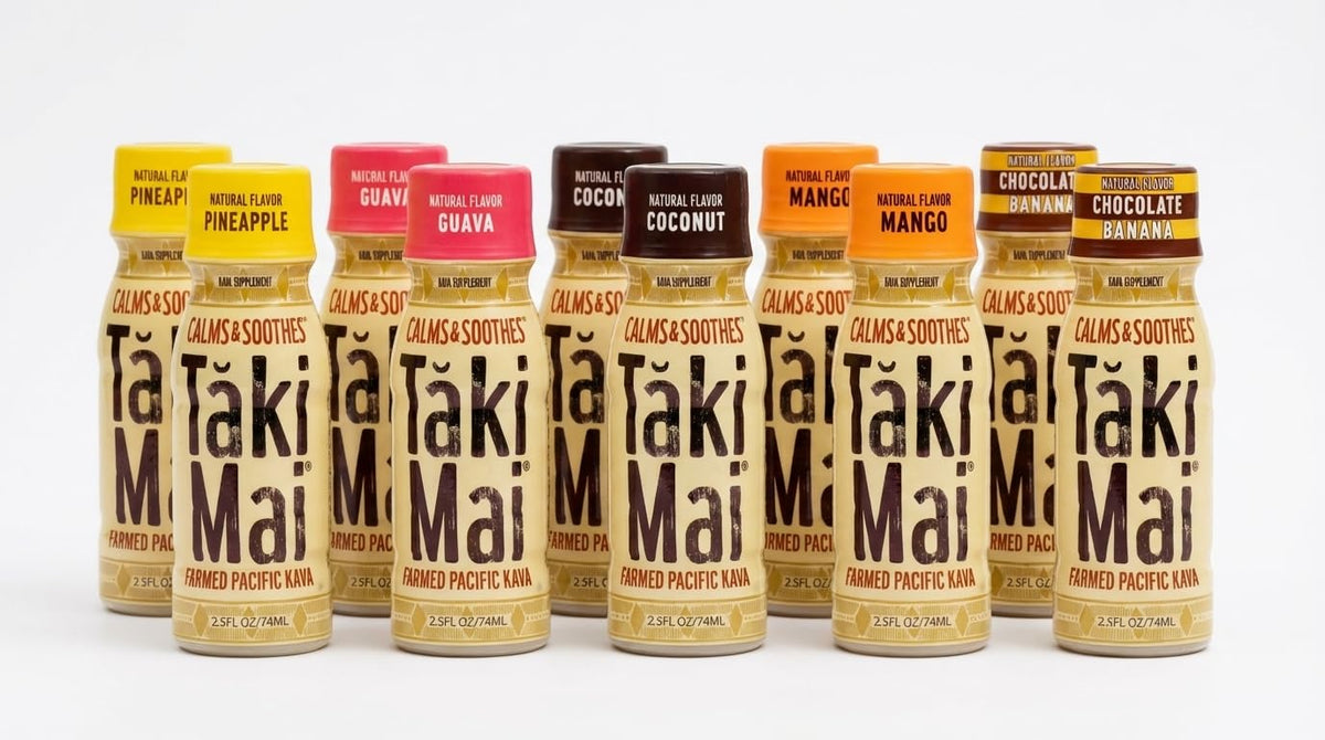 Pack de 10 shots de Kava Noble Taki Mai, vue de face