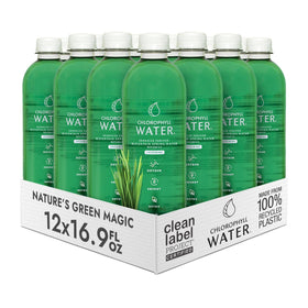 Pack de 12 bouteilles d'eau chlorophyllée Chlorophyll Water 16,9 oz