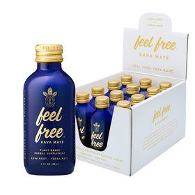 Pack de 12 bouteilles de Botanic Tonics Feel Free Kava Mate, 2 oz chaque