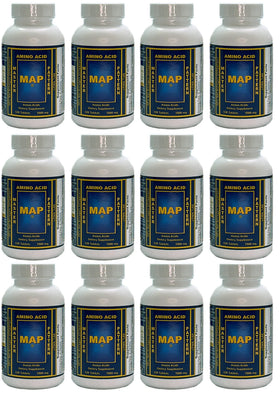 Pack de 12 bouteilles de MAP Master Amino Acid Pattern avec 120 comprimés chacun