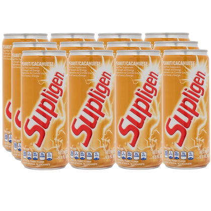 Pack de 12 bouteilles de Supligen Complément Alimentaire Liquide Saveur Cacahuète