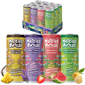 Pack de 12 canettes de boisson D-Stress MELTING FOREST avec différentes saveurs