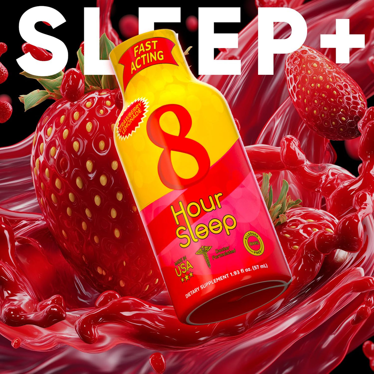 Pack de 12 shots de sommeil Vitamin Energy sur fond blanc