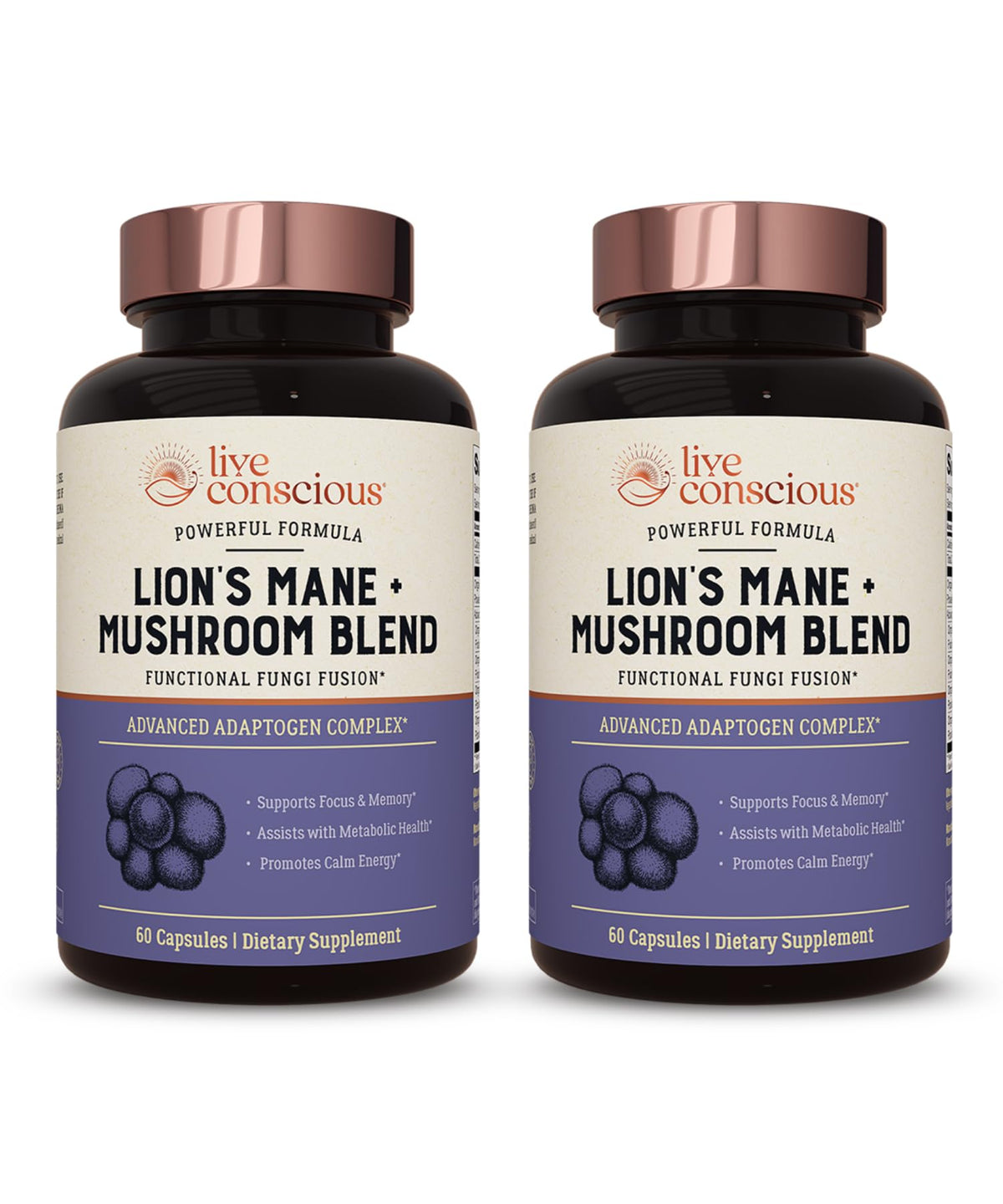 Pack de 120 capsules de Live Conscious Lion's Mane