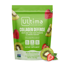 Pack de 13 stickpacks Ultima Replenisher Collagen Defense Kiwi Strawberry