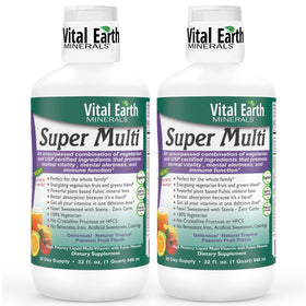 Pack de 2 bouteilles de Vital Earth Minerals Super Multi 32 Oz