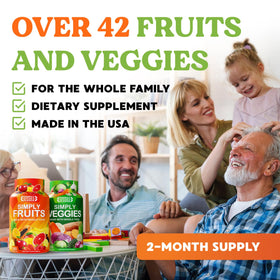Pack de 2 contenant 180 capsules de Fruits & Légumes Simply Nature's Pledge