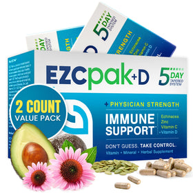 Pack de 2 EZC Pak avec Echinacea, Vitamine C, D et Zinc