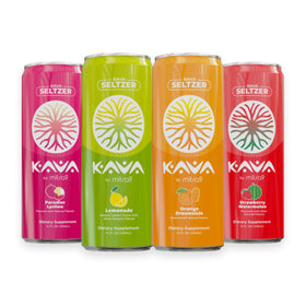 Pack de 24 canettes Mitra9 Kava Seltzer avec différentes saveurs