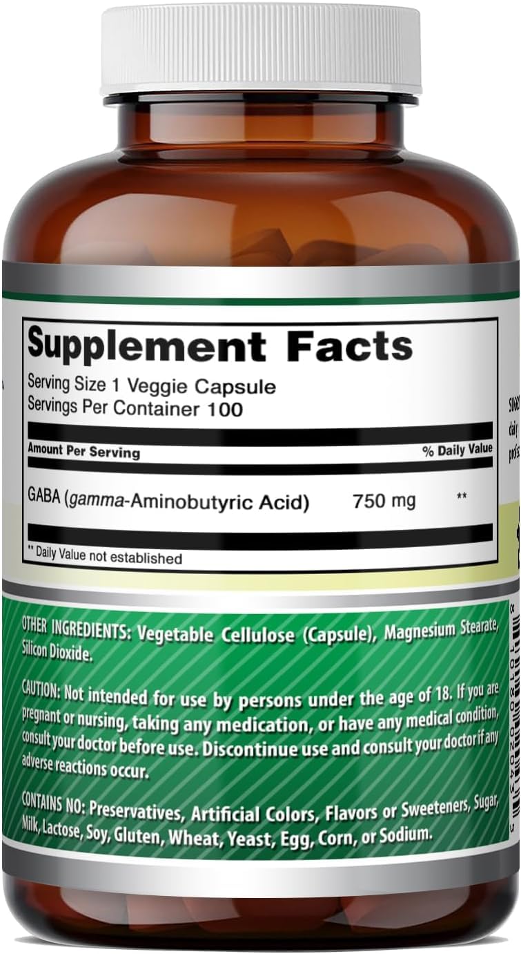 Pack de 3 bouteilles de Amazing Nutrition GABA 750 mg
